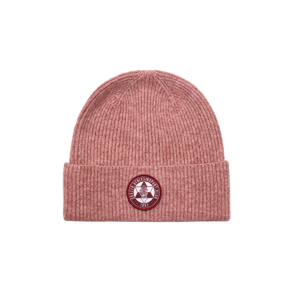 Wollhaube "Logo" altrosa